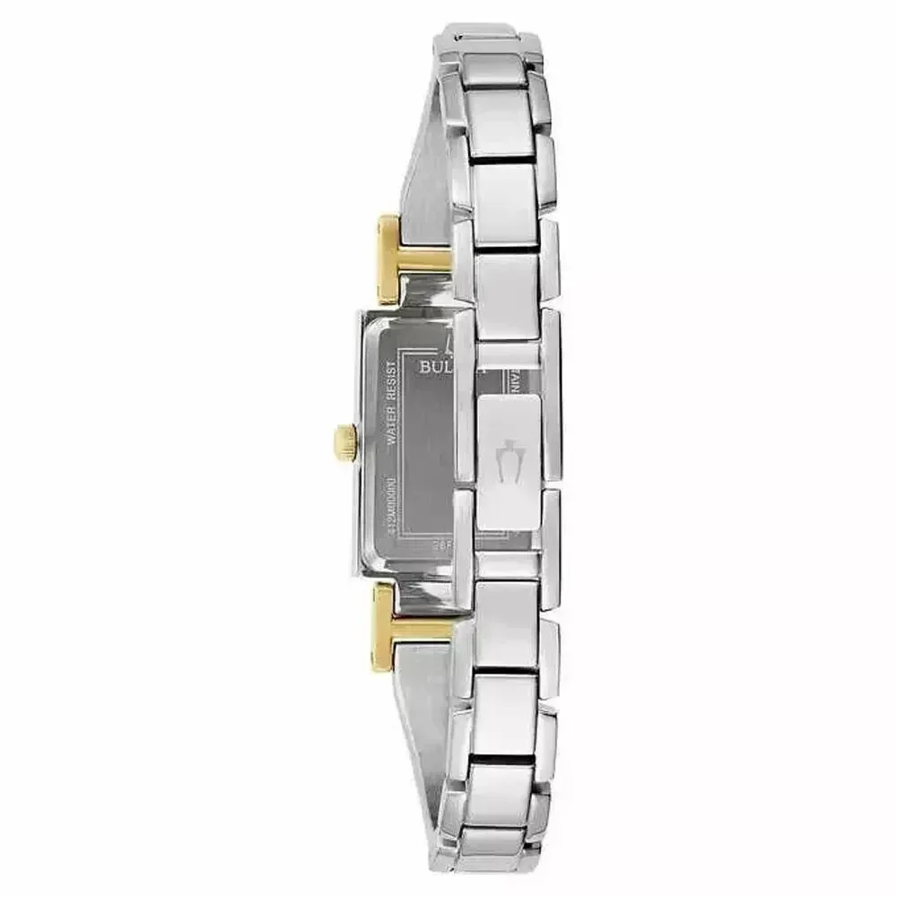Bulova Classic Diamond Two-Tone Gold Stainless Steel Quartz Ladies Watch